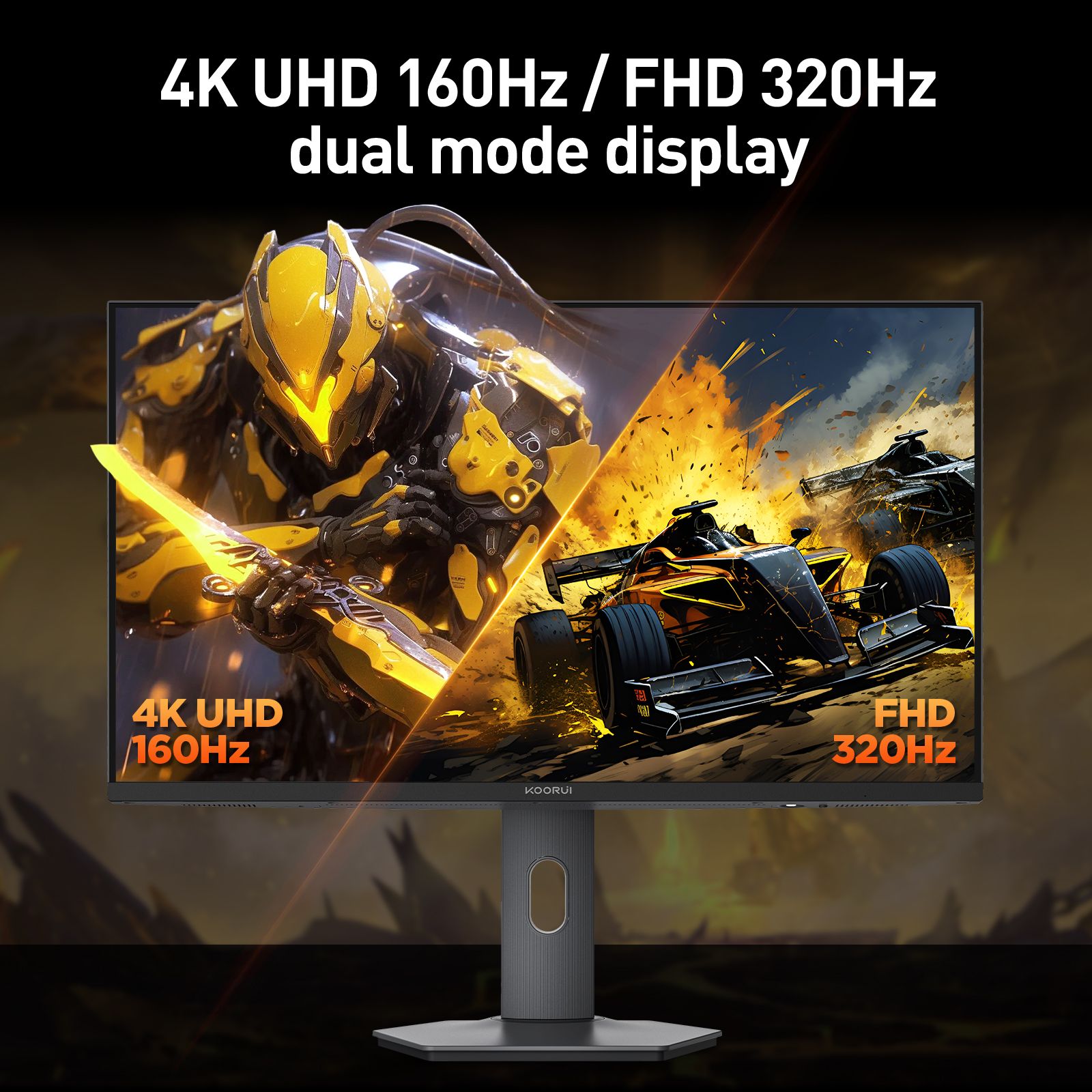 Koorui S2741LM 27" 4K 160Hz Dual-Mode (320Hz FHD) Mini LED Gaming Monitor - Image 5