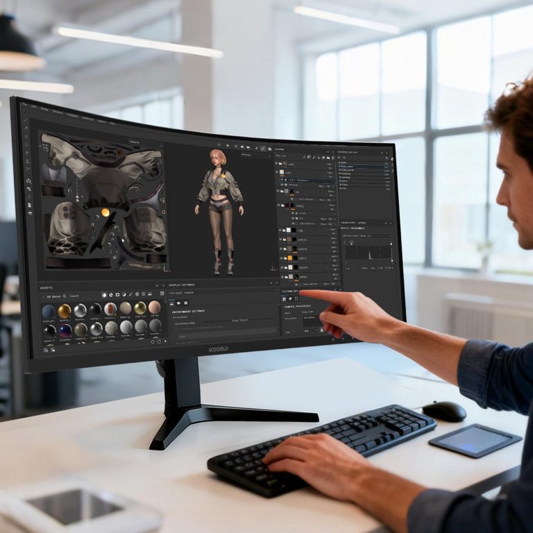 Koorui 34E6UC 34" UWQHD 165Hz VA Curved Gaming Monitor