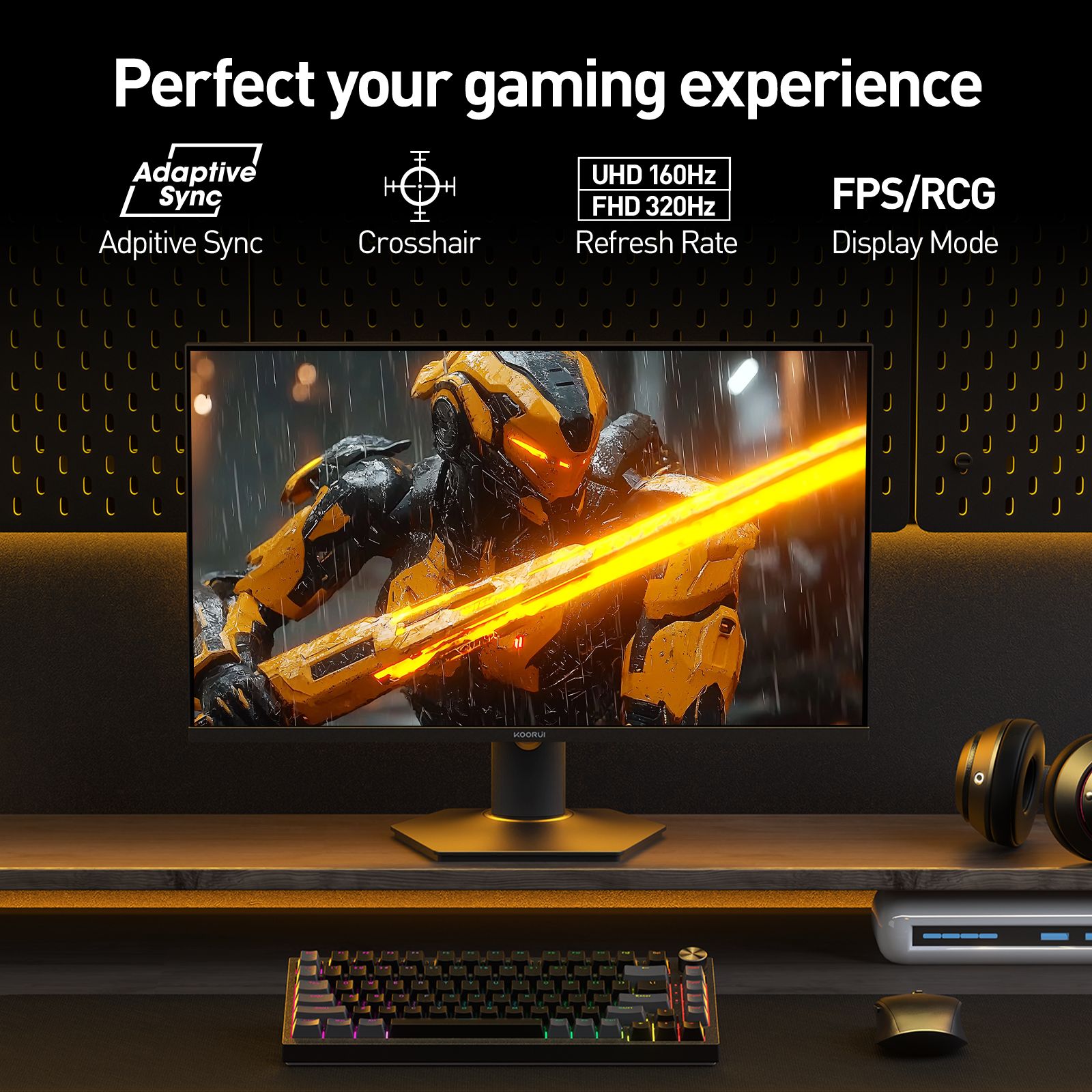 Koorui S2741LM 27" 4K 160Hz Dual-Mode (320Hz FHD) Mini LED Gaming Monitor - Image 8